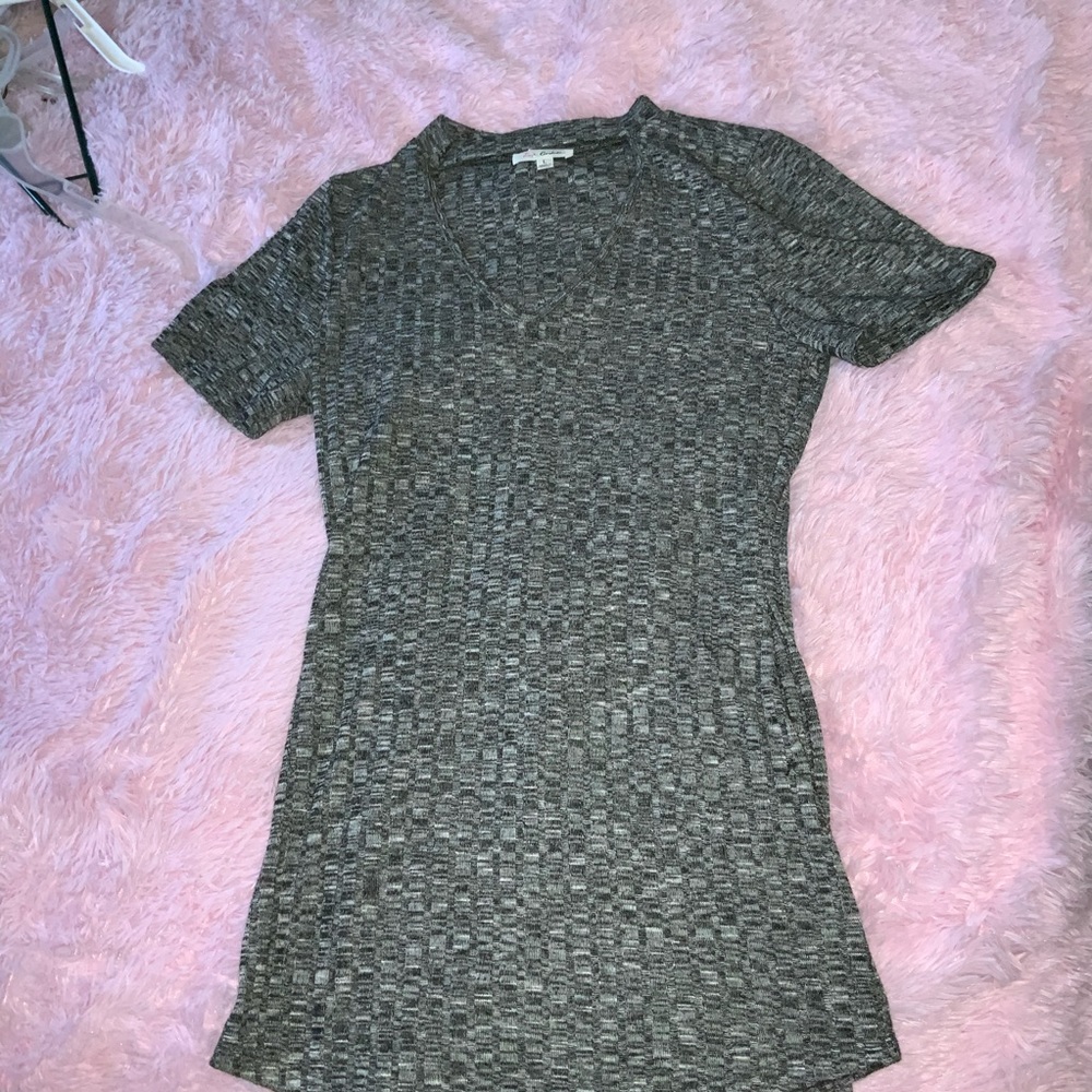Love Andrea Long Grey Shirt Dress Large